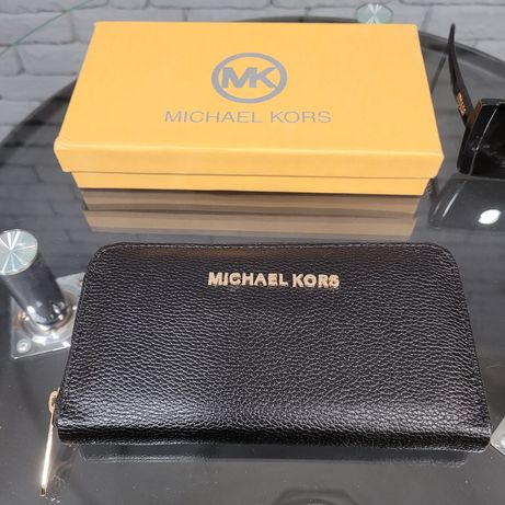 Женский трендовый кошелек гаманец Майкл Корс Michael Kors black черный