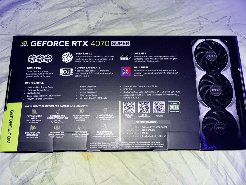 Geforce RTX 4070 SUPER 12G VENTUS 3X OC