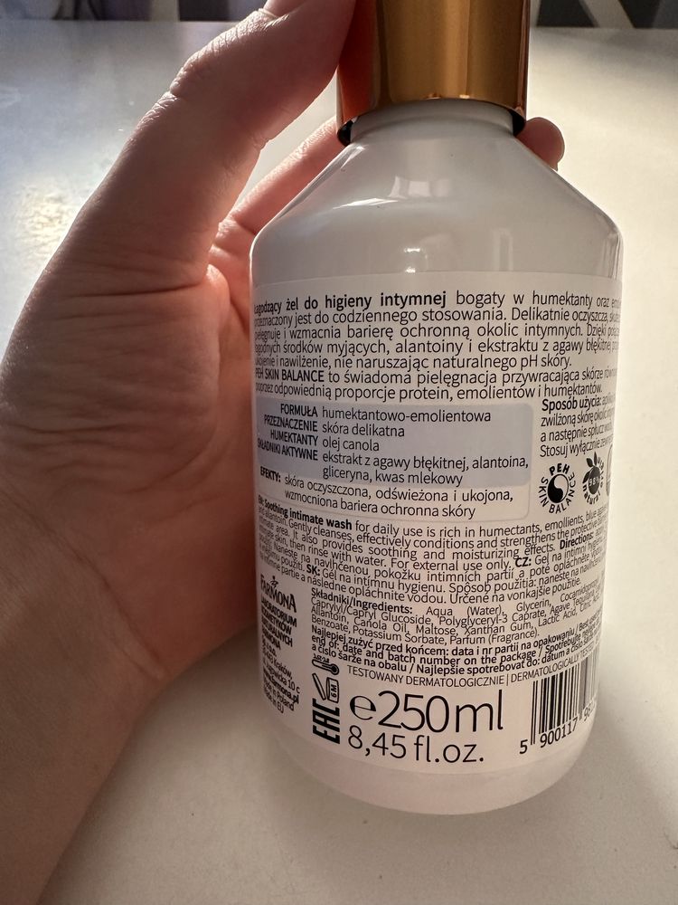 my'Bio łagodzący żel do higieny intymnej agawa błękitna 250ml