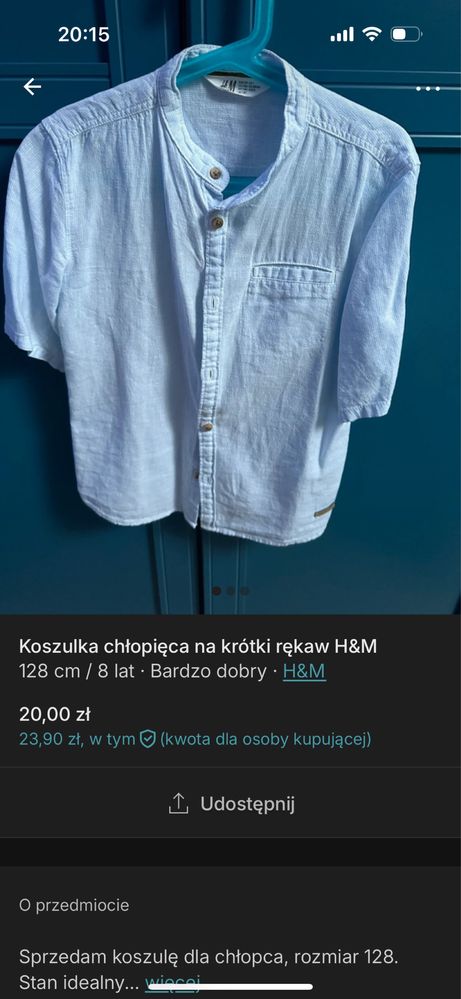 Koszula dla chlopca h&m