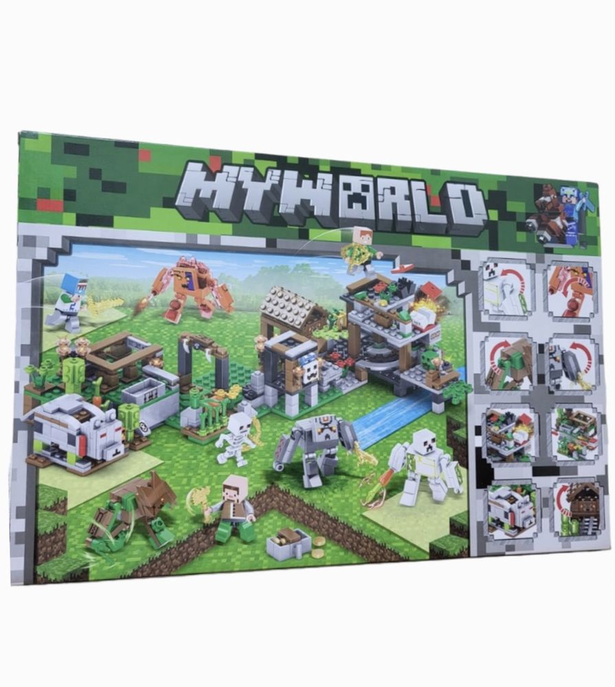 Конструктор Minecraft атака на деревню My World LB 1115 (821 деталь)