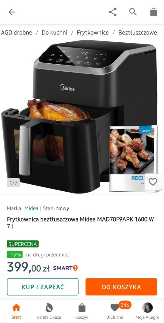 Midea Airfryer 7,4L