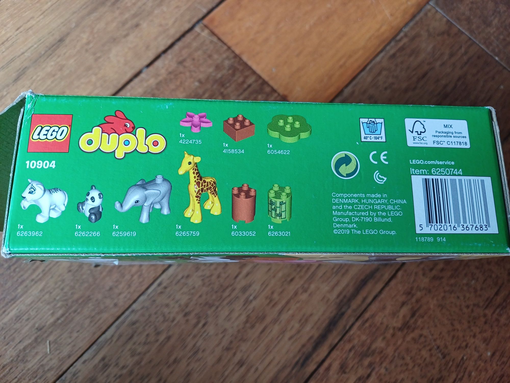 Lego Duplo 10904 małe zwierzątka zoo żyrafa panda słoń