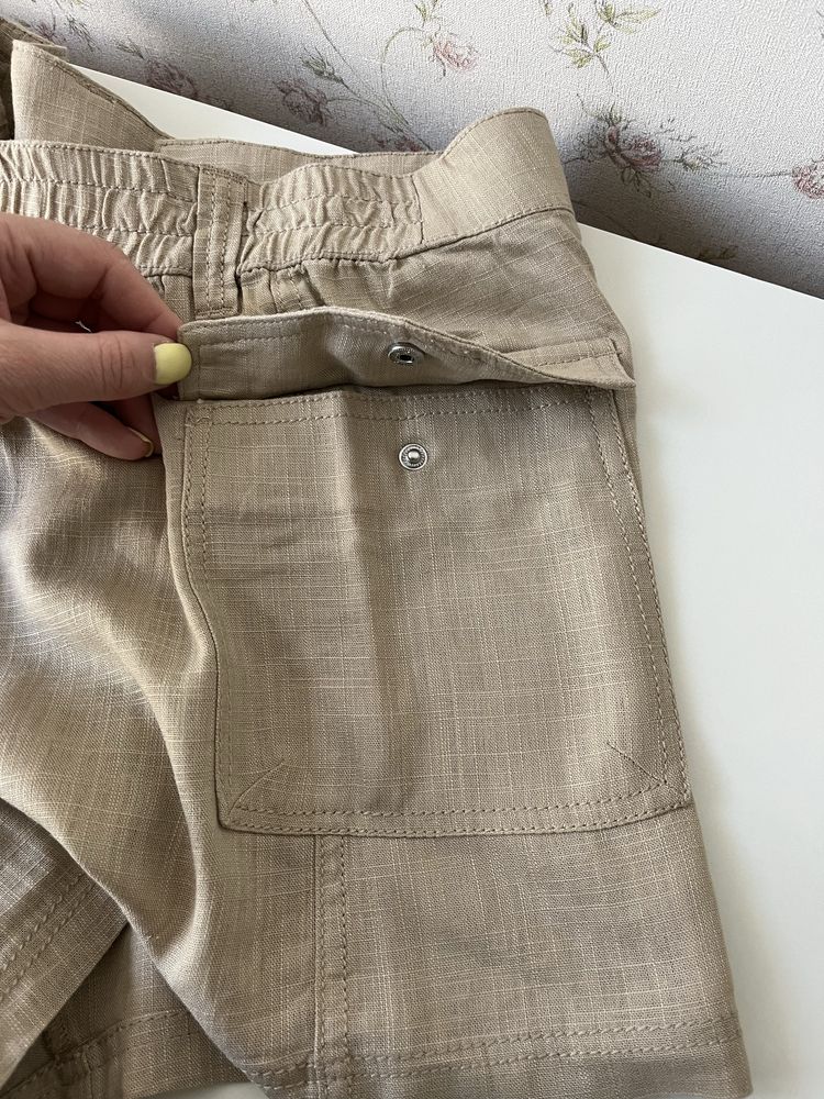 Szorty cargo wiskoza len 38 M H&M