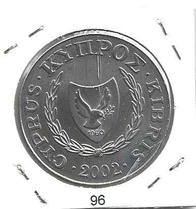 Chipre - - - 1 Libra - 2002 - - - Borboleta - - - Moeda Proof