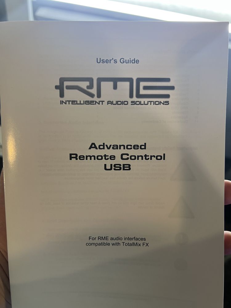 Rme ARC Usb remote control. Моніторний контролер. Advanced