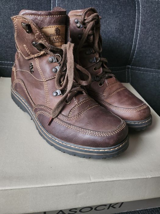 Lasocki trapery, trzewiki ocieplane skóra naturalna 40 rozm.