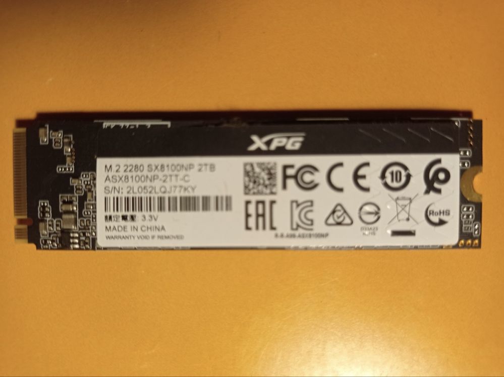 SSD A-Data 2TB M.2 2280 SX8100 (ASX8100NP-2TT-C)