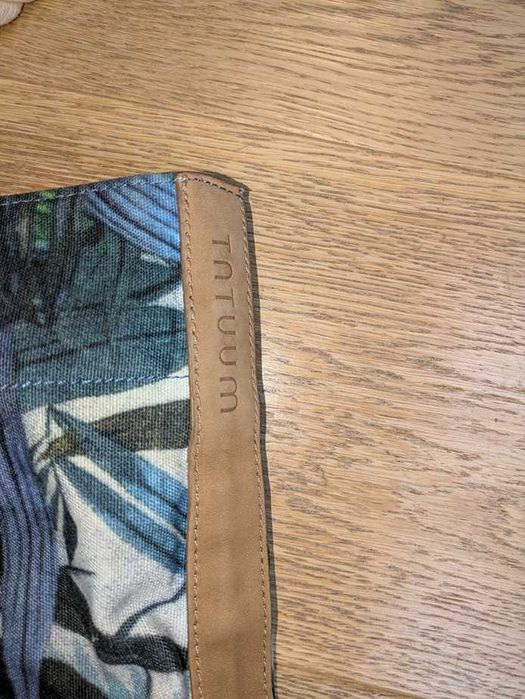 Tatuum - płócienna torba w zielono-niebieskie liście