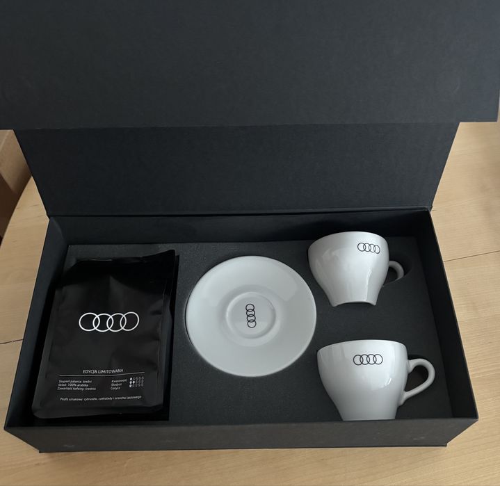 Fliżanki Audi, zestaw plus kawa. NOWE