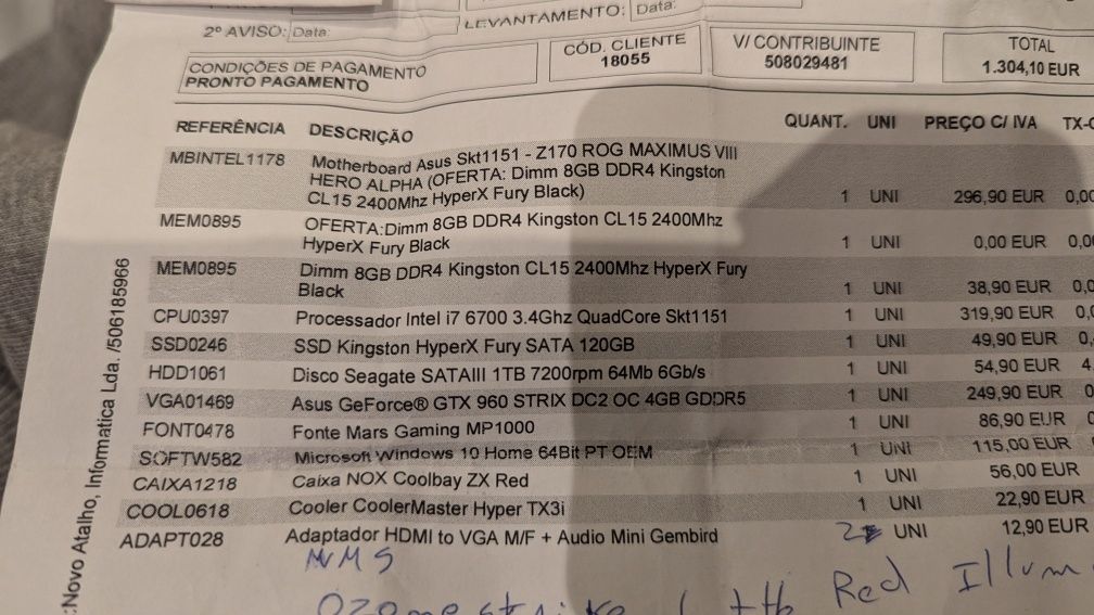Pc gaming em muito bom estado