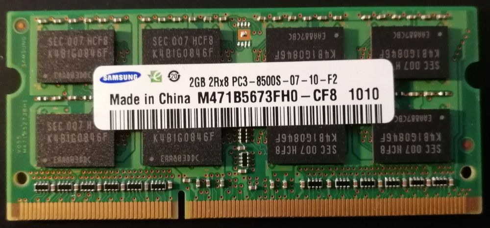 Memória Samsung 2GB DDR3 PC3-8500 SODIMM