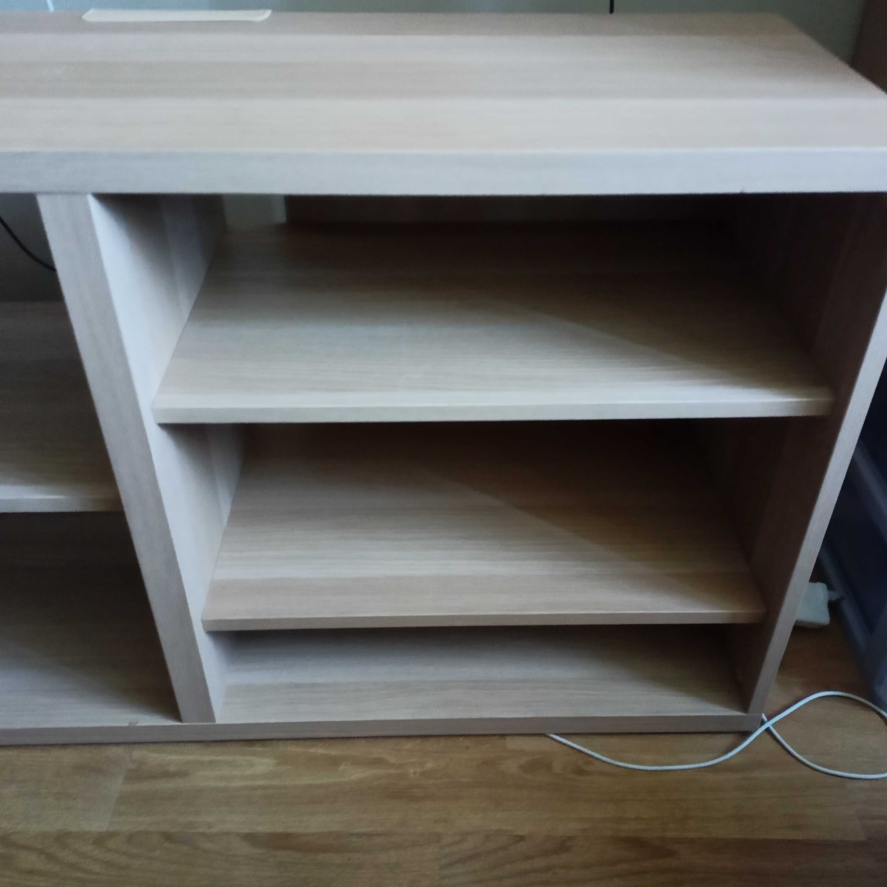BESTÅ Szafka pod TV, imitacja dębu bejcowanego na biało, 120x40x48 cm
