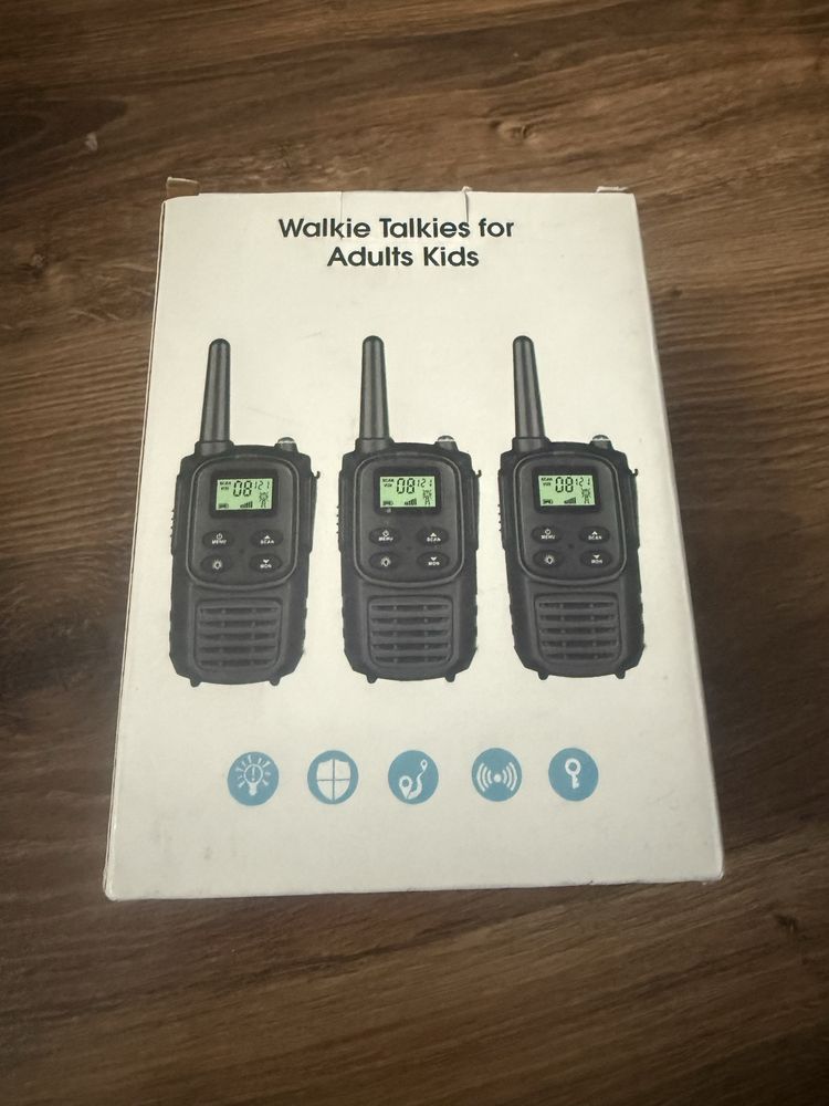 3 szt. Walkie Talkie dla dorosłych i dzieci, dwukierunkowe, 8 kanalow