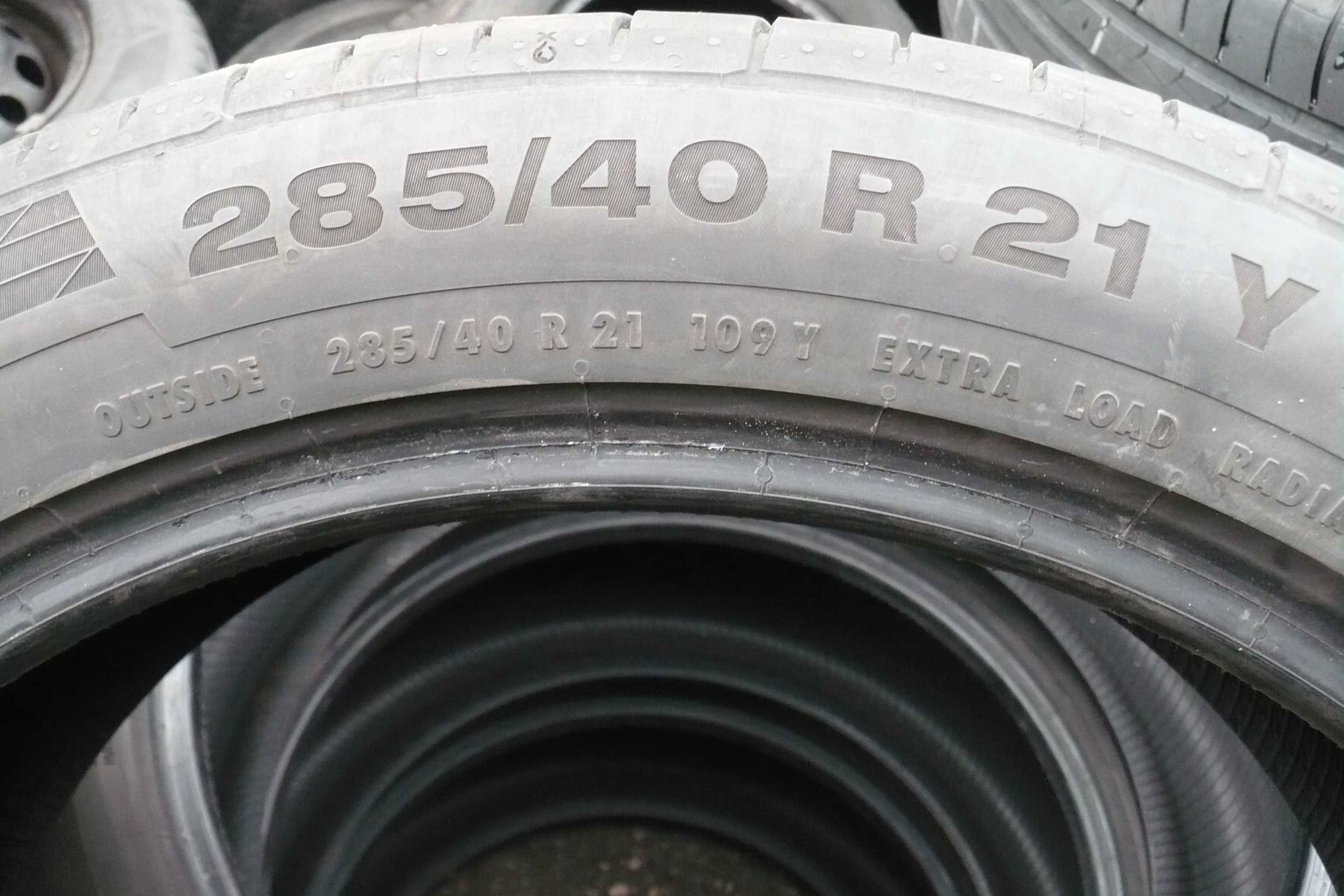 Opony Continental 285/40R21 109Y XL Lato 5mm 2szt. 2019r.