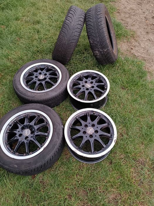 Koła felgi aluminiowe stal 15 cali 5×100 r15 opony zimowe 195)55/65r15
