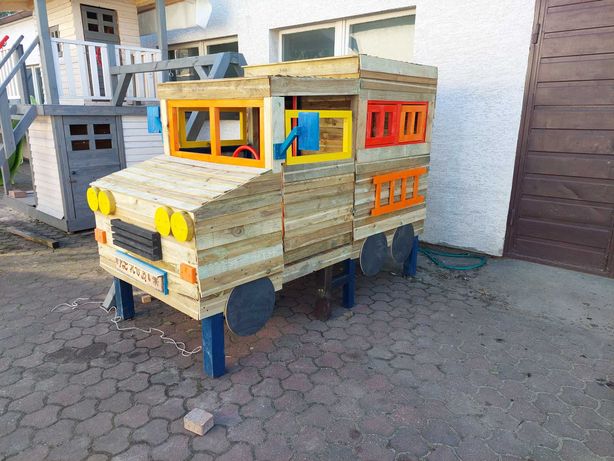 Plac zabaw dla dzieci z drewna ciezarowka jedyna taka