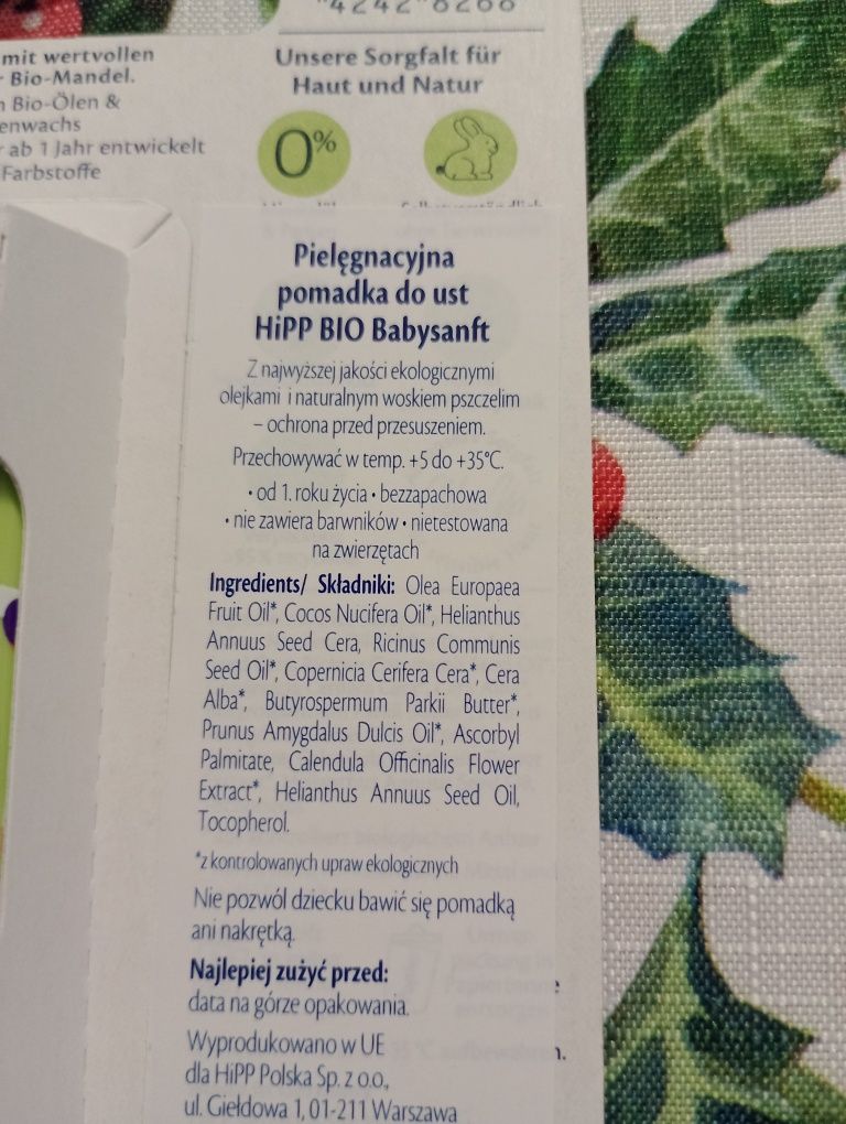 Pomadka pielęgnacyjna dla dzieci HiPP BIO