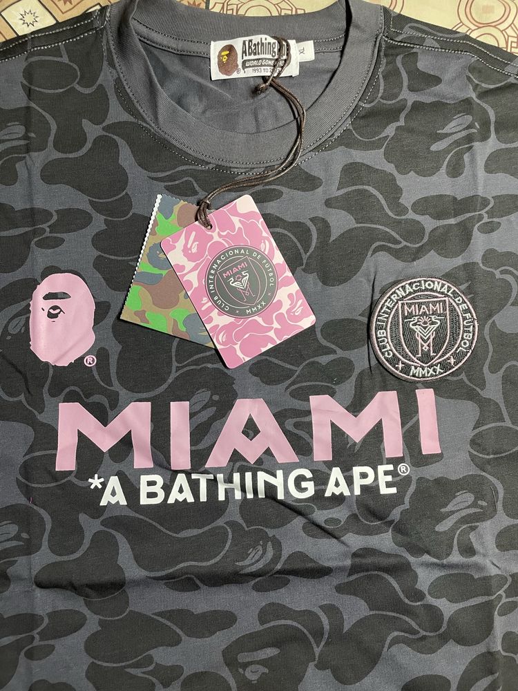 Футболка Bape x Inter Miami /Футболка Бейп / Футболка Інтер маямі