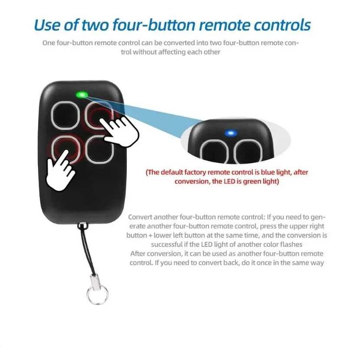 Duplicador universal de controle remoto de garagem, clone de comando