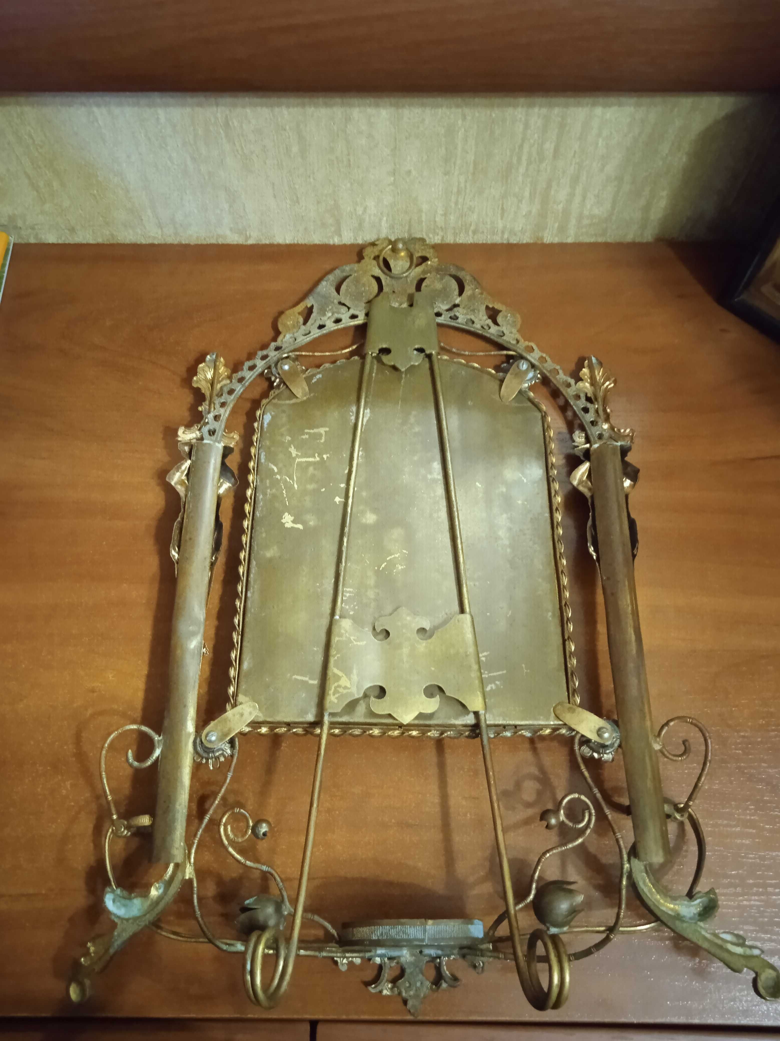 Бронзовое позолоченное зеркало Готика 19 век.