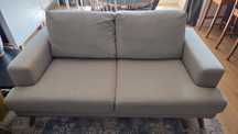 Sofa dwuosobowa szara scandi