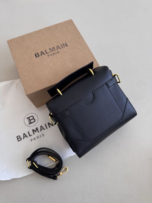 Сумка Balmain B-Buzz Congnac коричнева, чорна