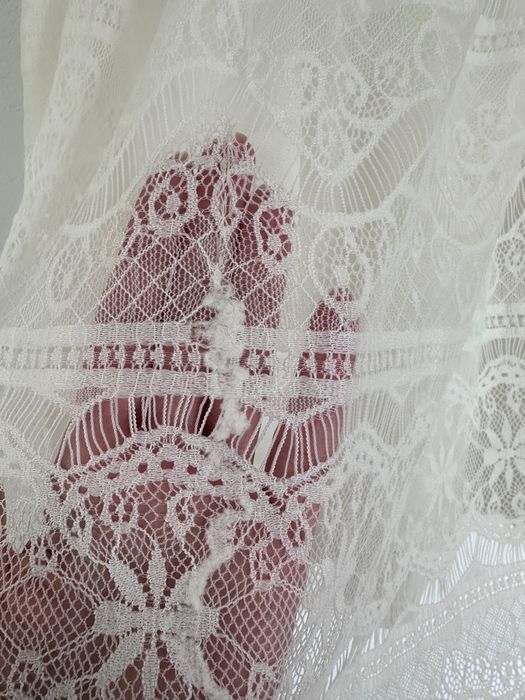 Kremowa/biała koronkowa sukienka rozm 8