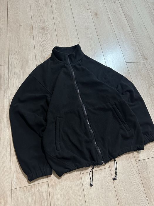 Базова чорна фліска чоловіча флісова кофта оверсайз oversize m l , м л