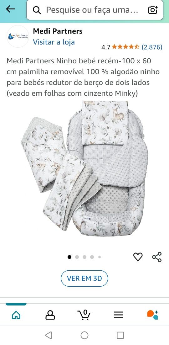 Baby nest *Ninho para bebé 100% Algodão