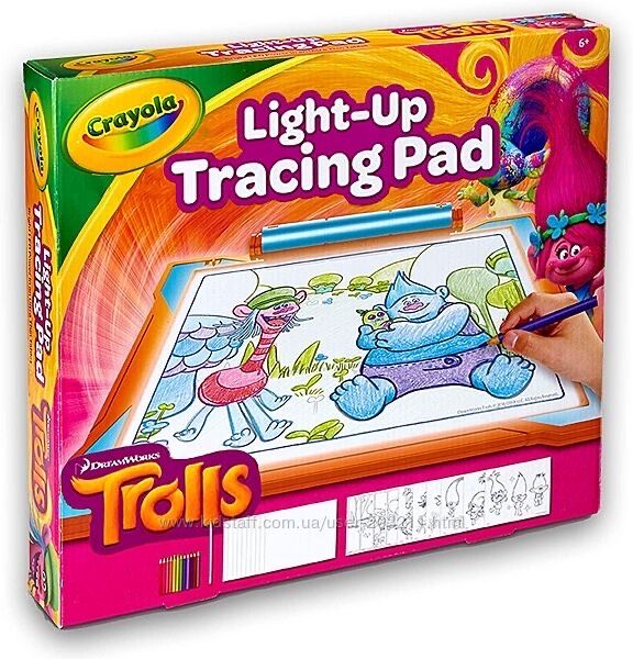 Планшет доска для малювання crayola Trolls Light Up Tracing Pad board