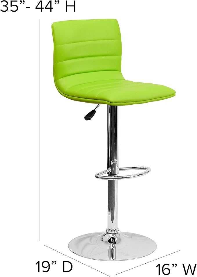 Hokery Stołki Barowe 2 szt Zielone Nowoczesne Flash Furniture