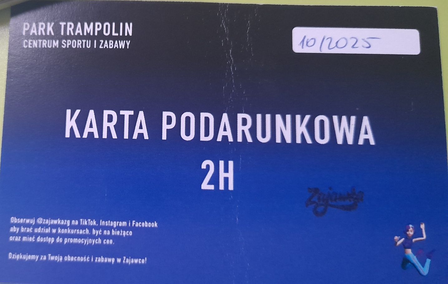 Bon podarunkiwy do zajawki