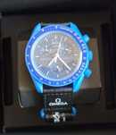 Omega x Swatch ,Mission To Neptune ,kolor niebieski zegarek