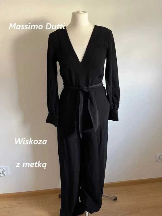 Massimo Dutti kombinezon czarny nowy 34 z metką