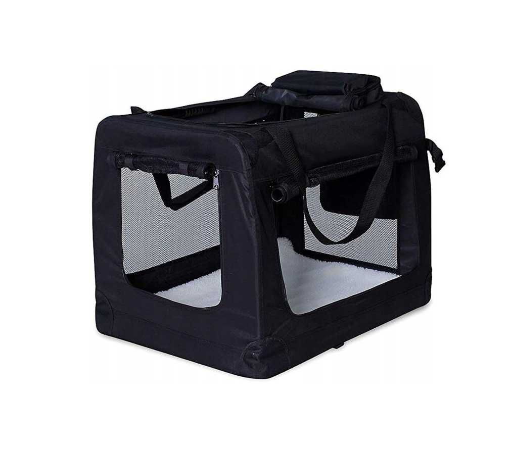 Transporter dla psa Lionto czarny M 60x42x44 cm