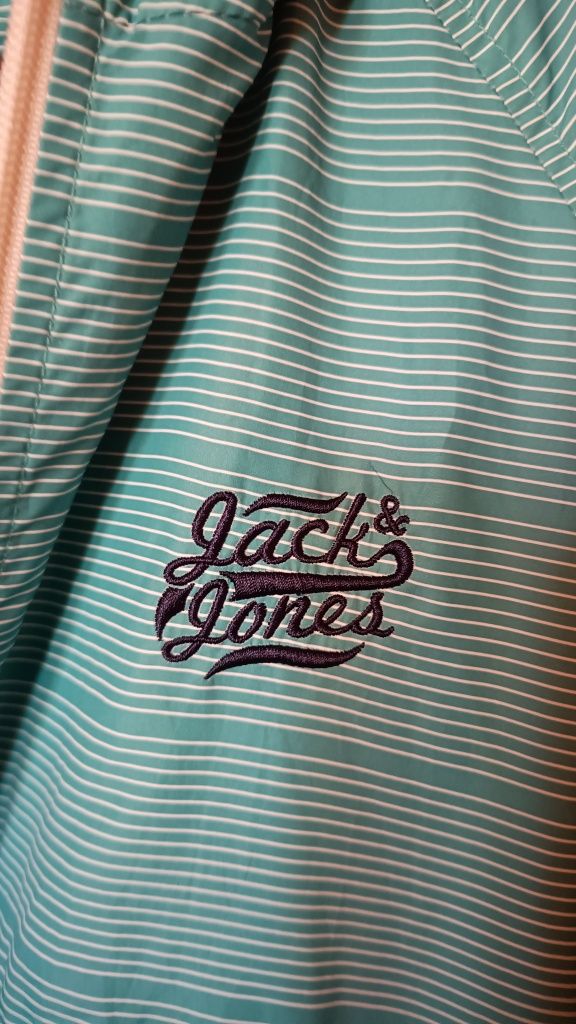 Jack & Jones  Duńska męska kurtka wiatrówka z kapturem, Rozmiar M