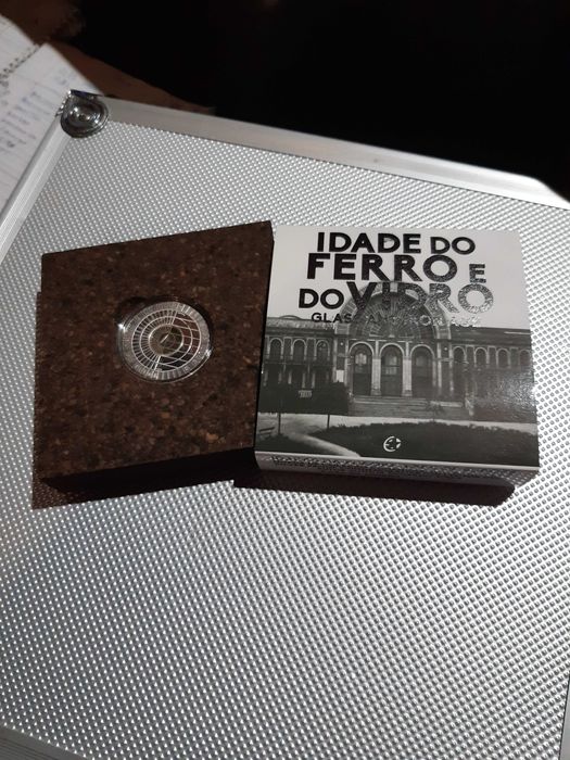 moeda 5€ prata proof ferro e vidro 2017