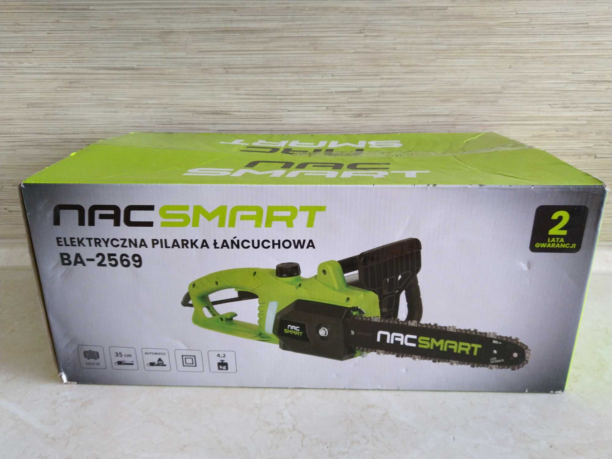 Elektryczna Pilarka Łańcuchowa Piła 1600W Prowadnica 35cm POCZTEX
