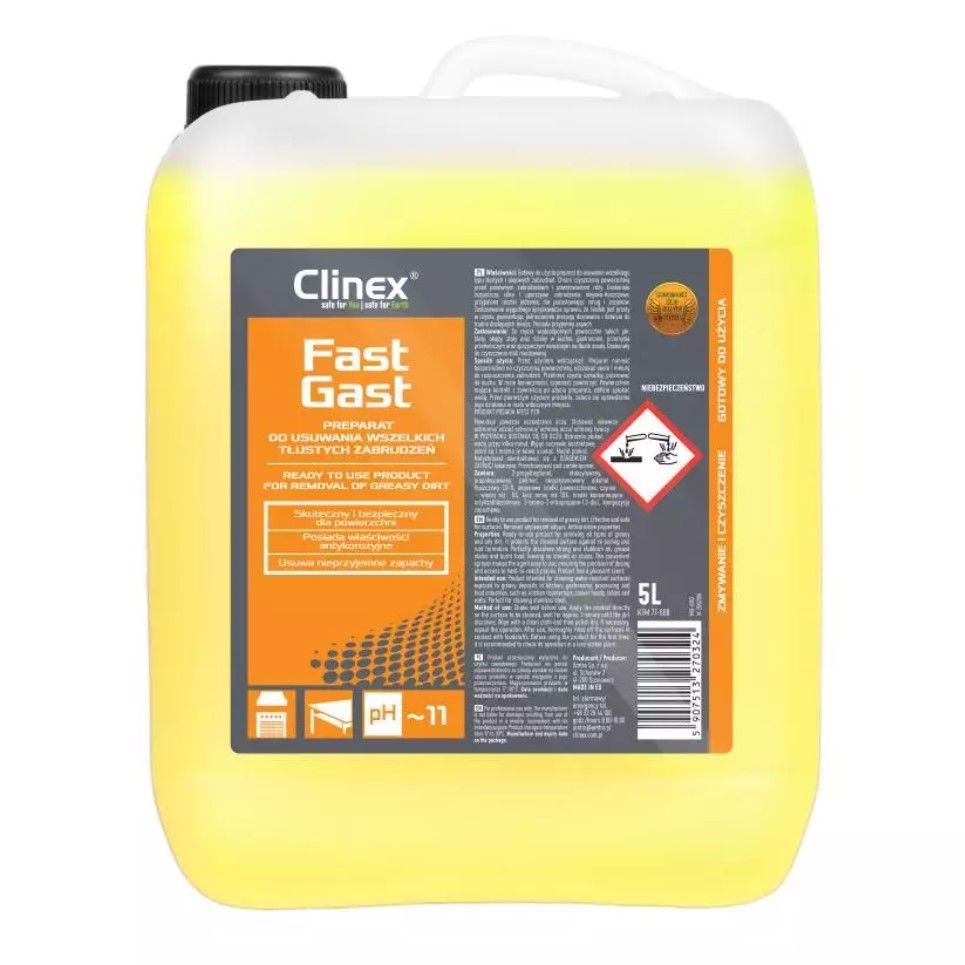 Clinex Fast Gast 5L do usuwania tłustych zabrudzeń