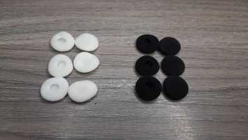 Маленькие черные и белые амбушюры на капельки 16-18 мм