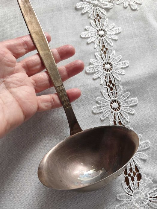 Remalux 18/8 100 posrebrzana duża stara chochla wazówka nabierka