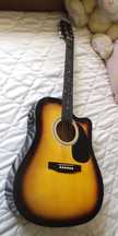 vIOLÃO eletrico  Dreadnought Cutaway Pré-FISHMAN