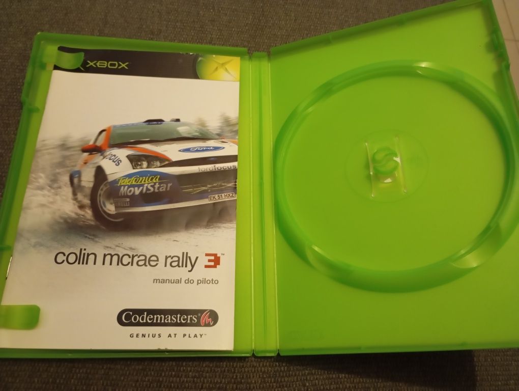 Colin Mcrae Rally 3 Xbox caixa manual e capa