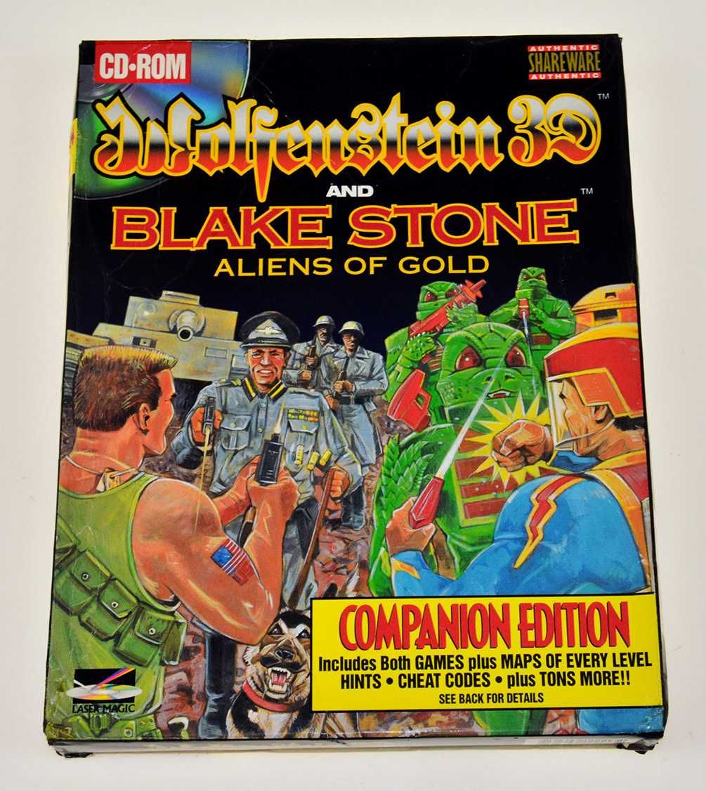 WOLFENSTEIN 3D / BLAKE STONE - duży big box, Id software, Doom, Dos