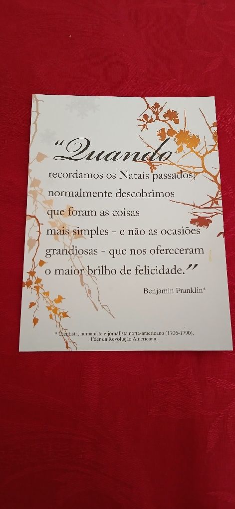 Postal com poema, de Natal, novo