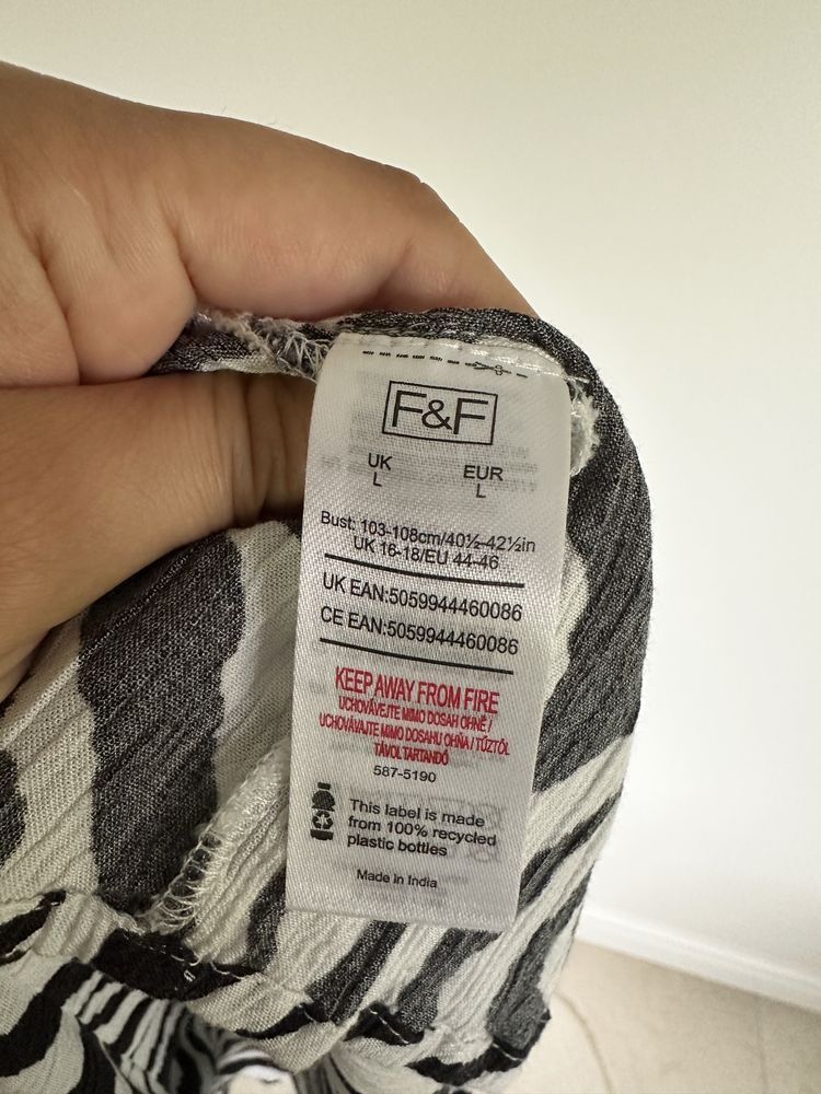 Sukienka zebra rozmiar 44-46 F&F wiskoza