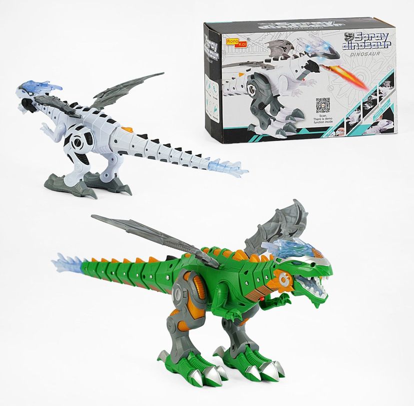 Дитячий інтерактивний робот динозавр Era-Dino ходить, дихає парою 49см
