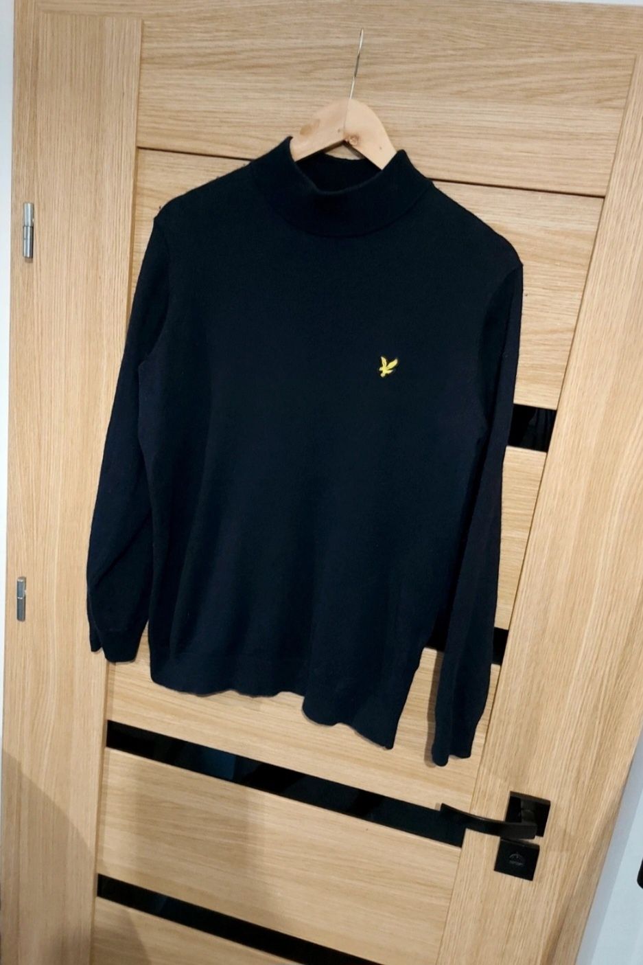 Męski sweterek pół golf Lyle & Scott roz M 15% wełna