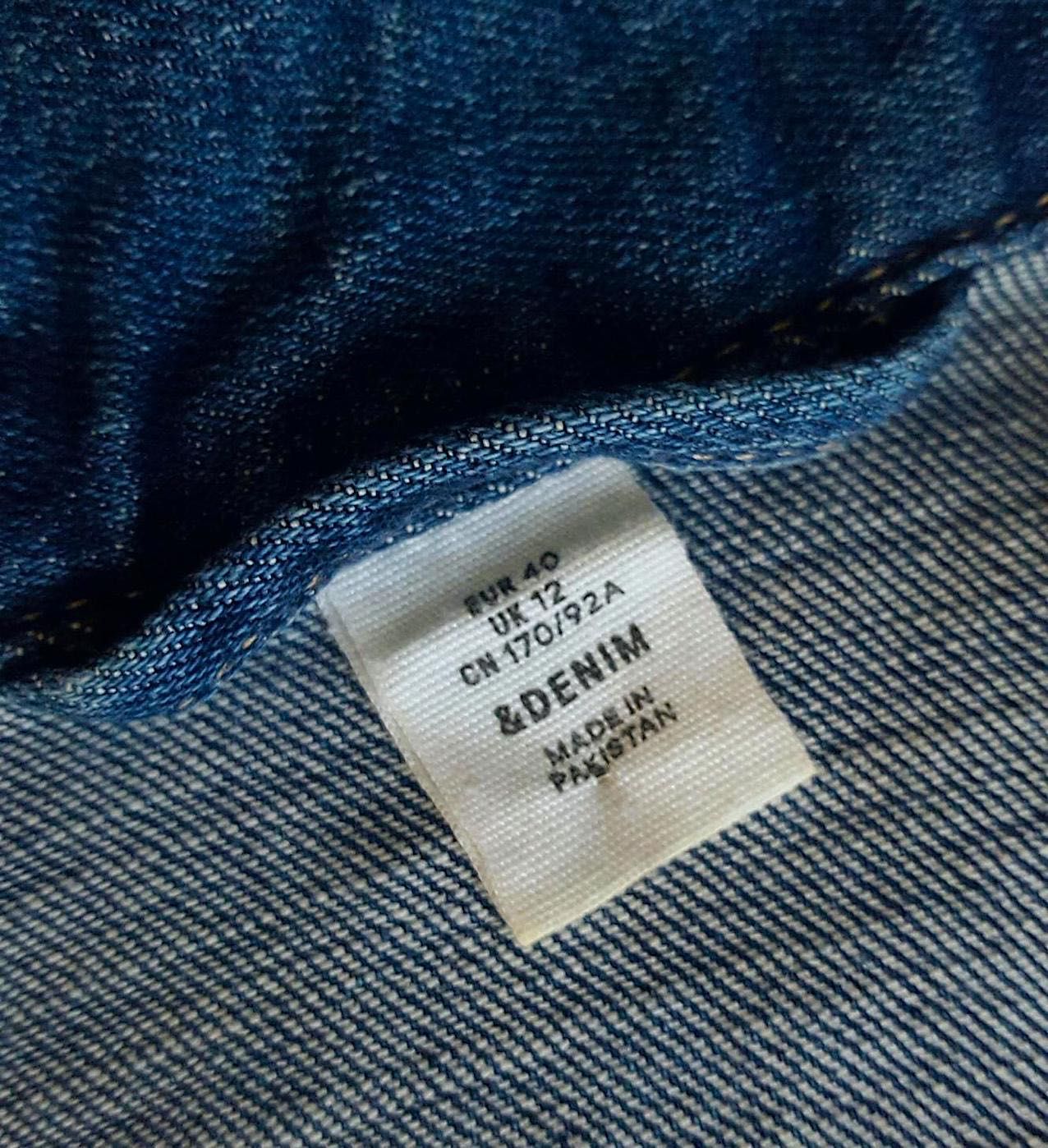 H&M Denim__Kurtka / katana jeansowa ciemnoniebieska__38/40   UK12